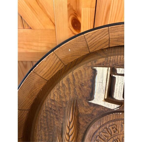 Vintage Miller Lite A FINE PILSNER BEER Barrel End Round Sign 18x18. Bar-mancave - Picture 3 of 9